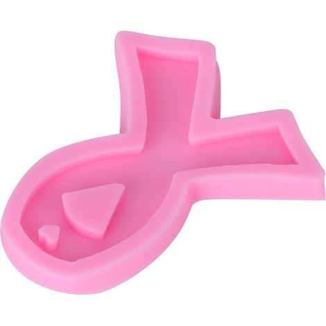Moule en silicone pour porte-clés ruban, moule pour pendentif désodorisant voiture, moule à pâtisserie DIY (1/5)