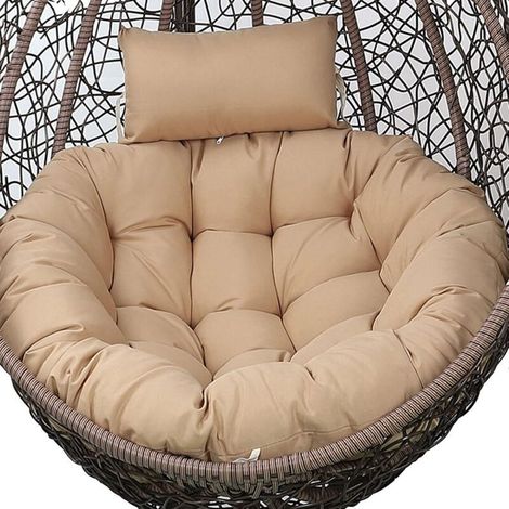 Coussin Fauteuil Suspendu avec Oreiller, Exterieur Coussin pour Fauteuil Oeuf Suspendu Coussin, Fauteuil Balancoire, Chaise Oeuf, Chaise Suspendue, Fauteuil Rotin Siege Coussin pour Jardin (1/4)