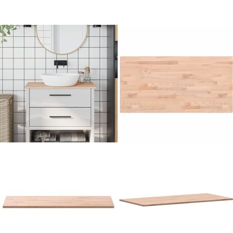 Waschtischplatte 80x40x1,5 cm Massivholz Buche - Waschtischplatte - Holz Arbeitsfläche - Küchenarbeitsplatte - Badrenovierung - Buchenholz Platte - Home & Living