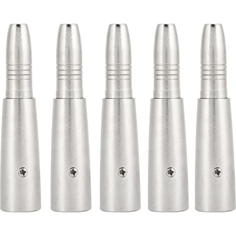 5 pièces 6.5mm/0,26 pouces connecteur de prise mâle XLR à 3 broches (1/5)