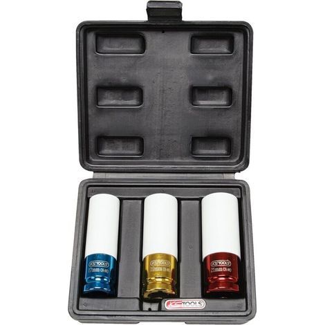 515.1005 Jeu de 3 douilles à chocs pour jantes aluminium, 17, 19, 21 mm (1/4)