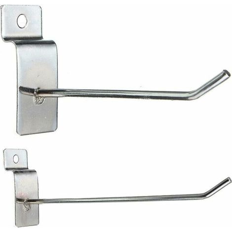 25 X Slatwall Single Hook Pin Shop Display Mount Prong Hanger 100mm