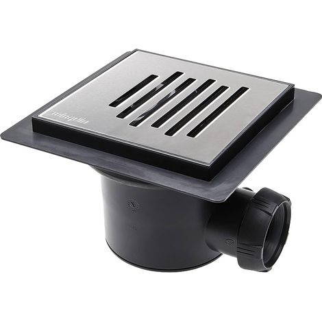 Bonde à chaper Venisio Horizontal, finition grille city inox brossé Ø40 - Wirquin Pro (1/5)