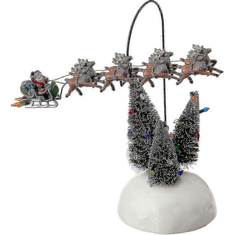 Figurine accessoire traîneau enflammé animé du Village des Vacances de Noël 2025 (1/5)