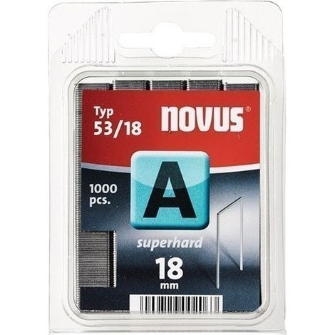 Grapa alambre fino a tipo 53 18mm ancho 11,3mm 1000pz novus