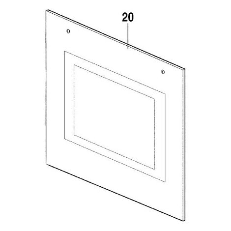 VITRE EXTERIEURE DE PORTE FOUR POUR CUISINIERE ARTHUR MARTIN - 3370771028