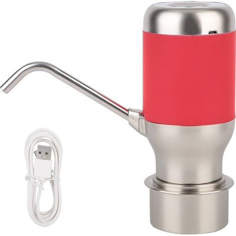 Distributeur d'eau automatique portable avec pompe à eau intelligente sans fil (pile incluse) (rouge) (1/4)