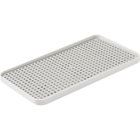 Küchenabtropfschale, doppellagig, rechteckig, Mehrzweck-Abtropfschale für Tee und Obst, Geschirrtrockenschale: Material: PP, Abmessungen: 31 x 17,5 x 2,3 cm (1/5)