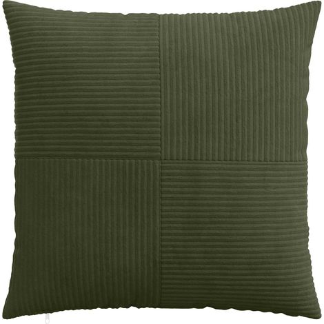 vidaXL Funda de almohada 6 pcs ALMELO Verde 80 x 80 cm pana (1/2)