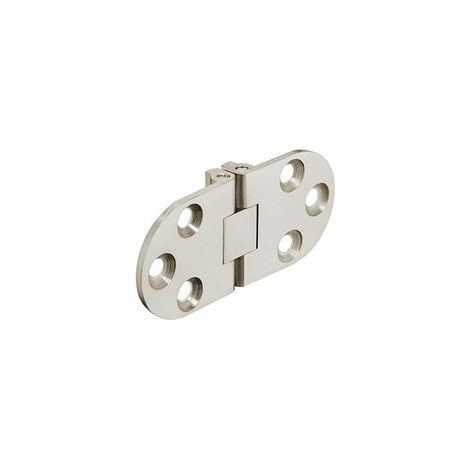 Charnière pliante en acier massif – Invisible plate 30x65mm – Pour armoires, tables et plateaux rabattables – 1 pièce (1/5)
