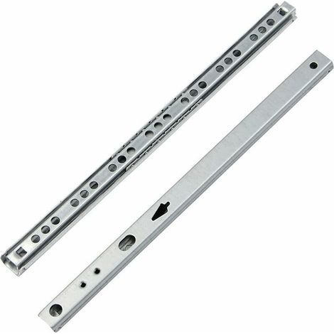 Schubladenschienen, 1 Paar, Metall-Kugellager-Schubladenschienen, Kugellager-Schubladenschienen, Kugellagerschienen für Möbelschubladen, 246 x 17 x 10 mm (1/4)