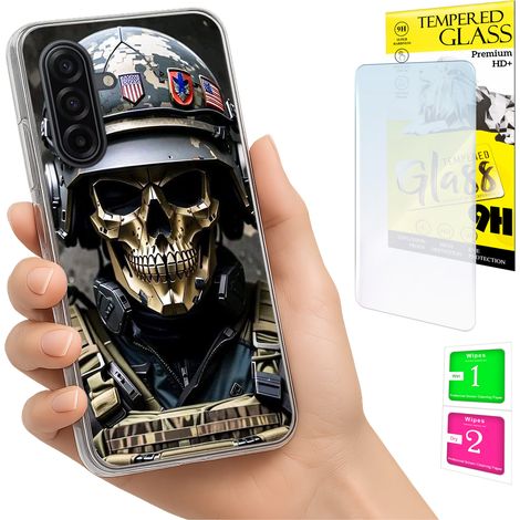 Custodia per Samsung Galaxy A17 5G, cover fotografica, cover posteriore + vetro 9H (1/5)