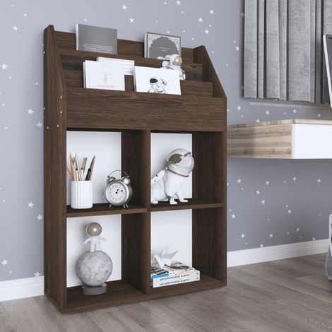vidaXL Portariviste per Bambini Rovere Fumo 71x30x114 cm Multistrato (1/5)