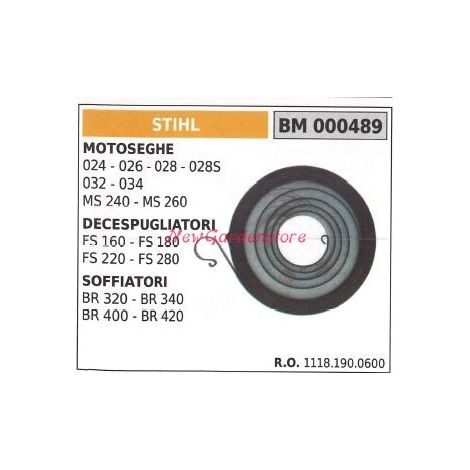 Muelle de arranque de motosierra STIHL 024 026 028 028S 032 034 000489