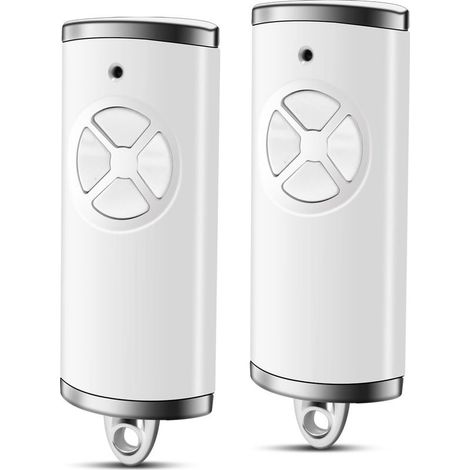 Lot de 2 émetteurs manuels compatibles avec Hörmann - Ouverture de porte de garage - Avec 4 fonctions - Compatible avec Hörmann HSE2-868-BS, HSE-4-868-BS, HS1-868-BS, HSS4-868-BS - Blanc 4511736 (1/5)