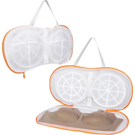 2 filets à linge avec support 3D pour machine à laver, idéaux pour les soutiens-gorge, culottes et chaussettes. (1/5)