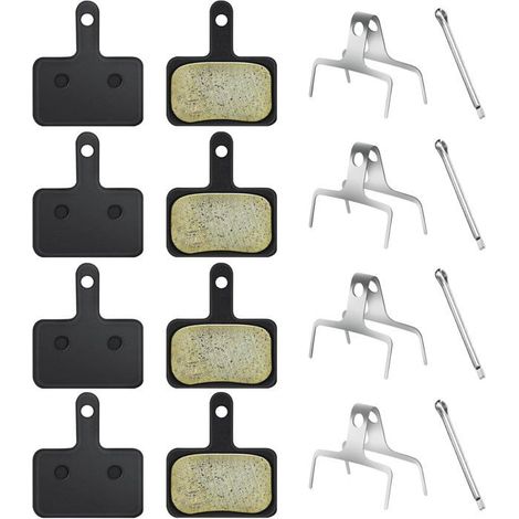 Plaquettes de frein - Jeu de 4 - Semi-métalliques - Pour VTT - Compatibles avec Deore Tektro TRP - Modèle B (1/5)