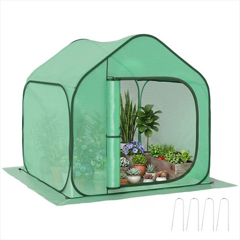 Serre de jardin Polyéthylène pop-up pour plantes avec porte Vert (1/5)