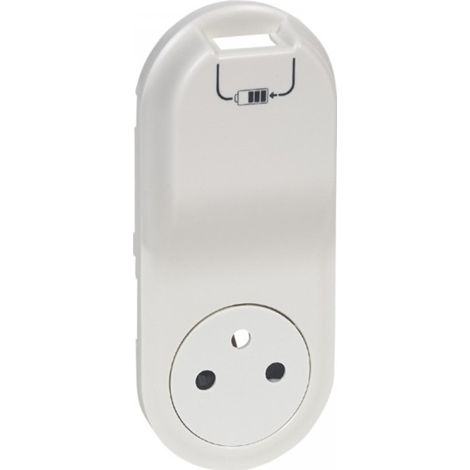 Legrand 068116 - White hubcap - 2 P+T Surface socket + Semi-recessed USB charger - Céliane