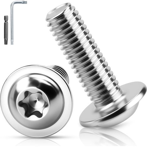 25 Pièces Vis Torx à Tête Bombée avec Bride M6x20 mm Vis à Tête Plate Acier Inoxydable A2 V2A Boulon ISO 7380-2 Boulon Filetage Complet pour Pied Table Meubles Bois Echafaudage Génie Mécanique (1/5)