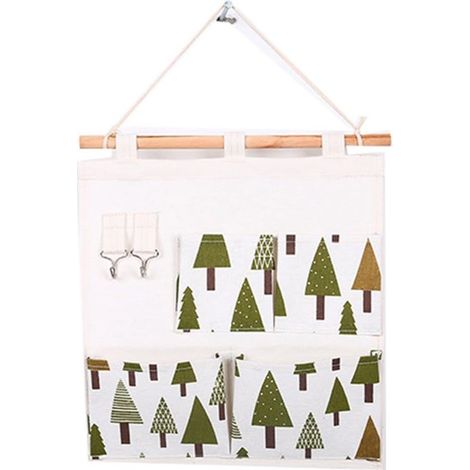 Sac de rangement placard suspendu, organisateur multicouche en tissu non tissé,rangement pour débris,gain de place,arbre à cadeaux (1/5)