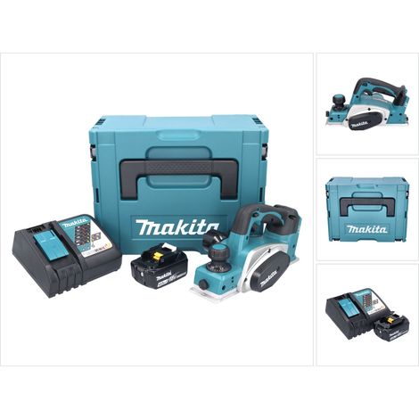Pialla a batteria Makita DKP 180 RM1J 18 V 82 mm + 1x batteria ricaricabile 4,0 Ah + caricabatterie + Makpac (1/5)