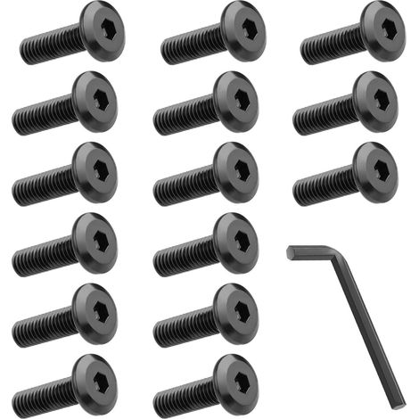 Countersunk Head Screws, 25 Pieces, Hex Socket with Hex Key, in A2 V2A, Full Hex Thread, M8x25mm