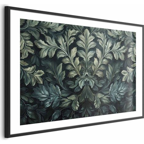 Poster - Foglie vittoriane in verde scuro (1/4)