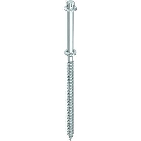 Vis à bois pour béton HECO-VB 7,5 x 165, tête spéciale VB-48, filetage partiel, bleu galvanisé, A2K Cond. : 100
