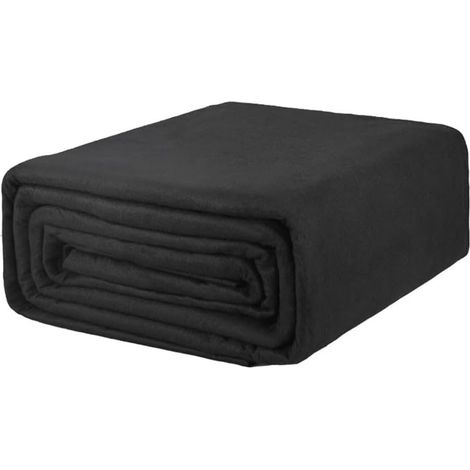 Tapis de sol rond antidérapant en polyester résistant à l'humidité et aux perforations pour piscines hors sol, baignoire extérieure, zones humides, noir, 4 m de diamètre, installation rapide (1/5)