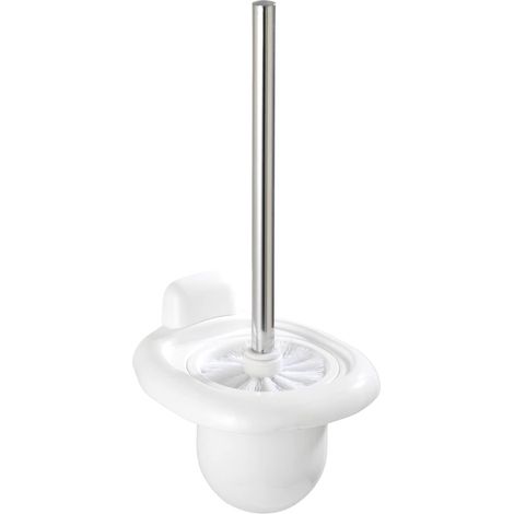 Brosse WC murale Pure - Porte-brosse WC, Plastique (ABS), 15.5 x 36 x 16 cm, Blanc (1/5)