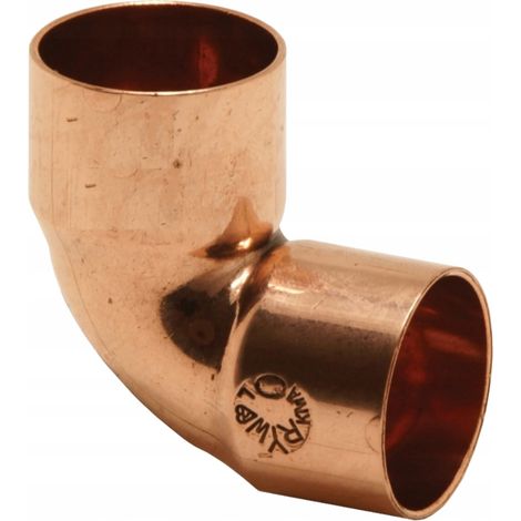 Kupferwinkel 10 mm Doppelmuffe 90° CU zum Löten Ø10 (1/5)
