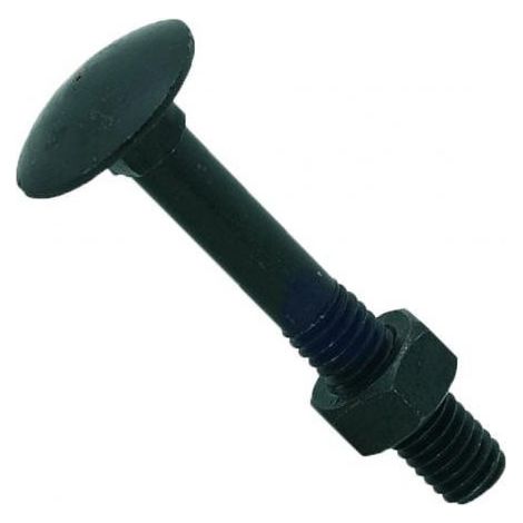 Boulon bois tête ronde collet carré zingué noir (boîte) - Cond. /pcs: 200 - Ø mm: 6 - Long. mm: 50 (1/3)