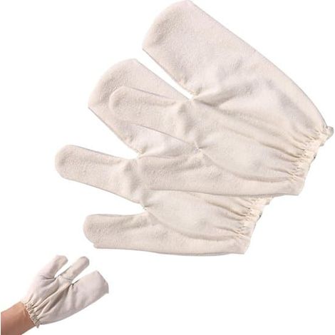Gants de massage - Gants exfoliants en soie - Lot de 2 - Gants de gommage en soie - Gants exfoliants - Massage - Soin - Kit professionnel - Convient pour le corps et le visage (1/5)