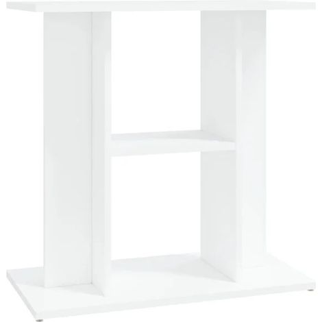 Support pour aquarium blanc, 60x30x60 cm, en bois composite.