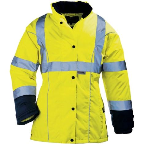 Parka femme AIRPORT LADY HIVIZ 3M Scotchlite jaune fluo/marine TM - COVERGUARD - 7AILYM
