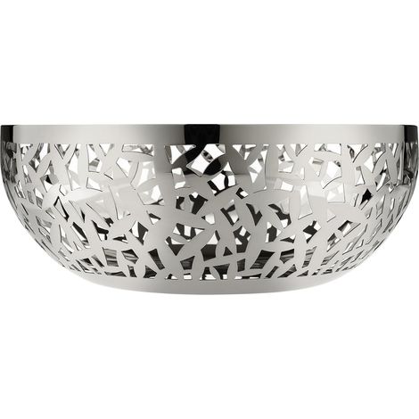 JeiibrZui Kaktus-Obstschale – 29 cm Durchmesser – 1 Stück – Edelstahl – Poliertes Silber (1/5)