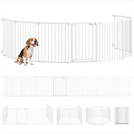 Barrière pour chien Barrière de sécurité en métal 8 panneaux (1/5)