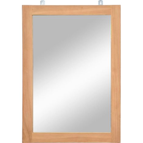 Wandspiegel Teak Massiv 50x70 cm vidaXL (1/5)