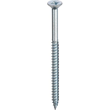 Unifix Twinthread Woodscrews Pozi Csk Head Bzp Ce - 10G X 3.1/2" - Box of 100