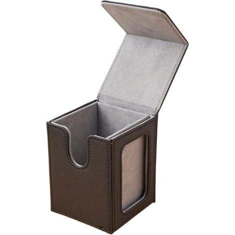 Boîte de collection avec fenêtre en polyuréthane, fermeture magnétique, boîte de rangement en carton résistant à l'humidité avec couvercle, boîte de rangement multifonctionnelle pour bijoux (noir) (1/5)
