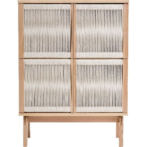 Vaisselier Design 4 Portes "Lilla" 122cm Naturel