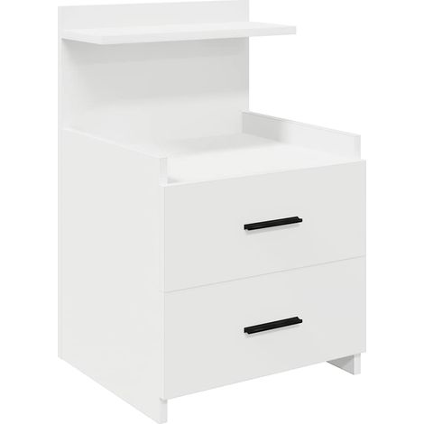 Maison Exclusive - Comodino con 2 Cassetti Bianco 40x36,5x62 cm