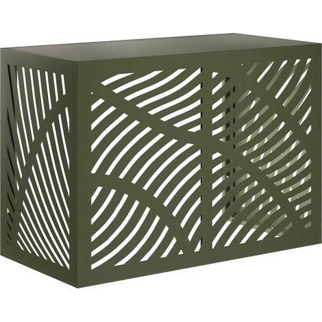 Housse de climatiseur Vert olive 100 x 50 x 70 cm Acier vidaXL