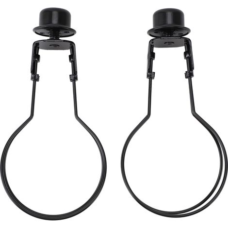 Ortviai Adaptateur de Douille pour Abat-jour en Métal Antirouille – 2 Pièces Noires