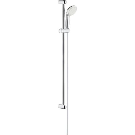 Grohe – Ensemble de douche Tempesta 100 – Barre de douche 900 mm – Douchette à main 100 mm – Finition chrome – Technologie DreamSpray (1/10)