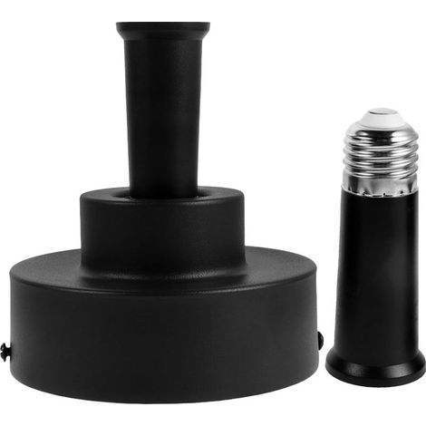 Support de Lampe pour Ventilateur de Plafond avec Douilles E26/e27 en Métal Robuste, Rallonge de douille d'ampoule pour Chambre et Maison noir (1/5)