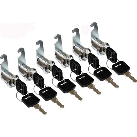Lot de 6 cylindres à combinaison, serrure de porte d'armoire, serrure à combinaison pour tiroir de boîte aux lettres - 25 mm