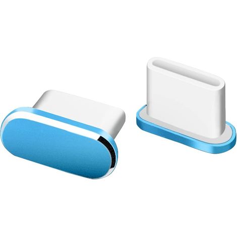 Staubschutzstopfen für USB-Typ-C-Anschluss, Staubkappen kompatibel mit Samsung Typ-C-Ladeanschluss (5 Stück, blau) (1/3)