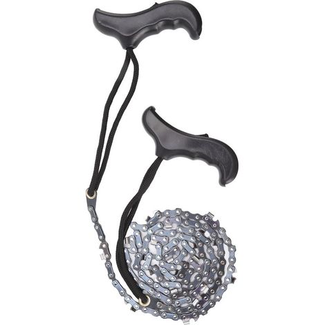 Scie à Chaîne Manuelle Portable 48" - 64 Maillons 21 Dents en Acier Manganèse 65 pour Camping Jardin Survie (1/5)